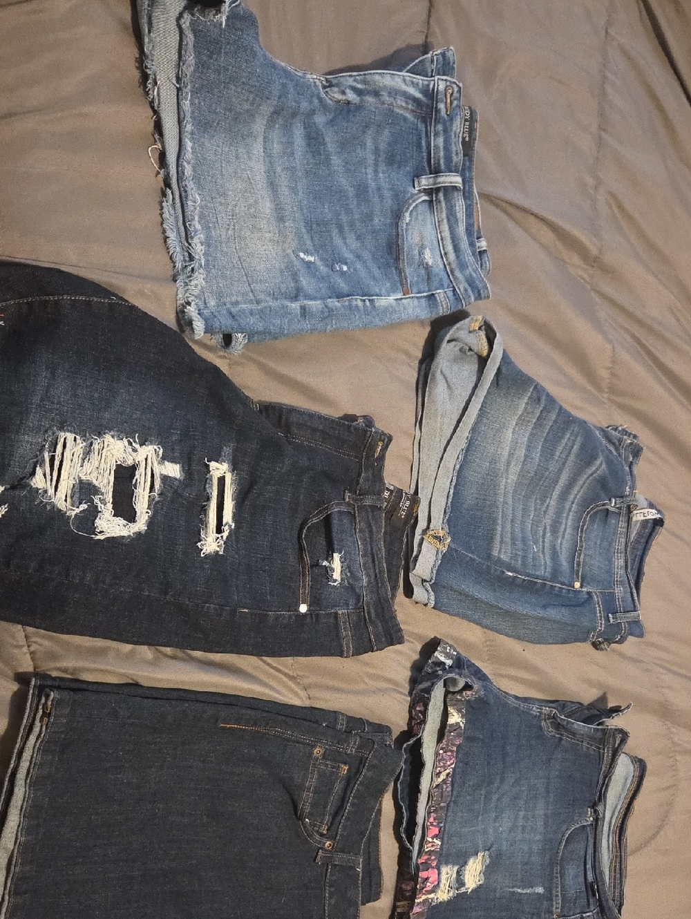 Judy Blue Women's Blue Denim Cutoff Shorts - Distressed